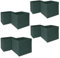 OHS Set of 8 Fabric Storage Boxes Home Organiser Toys Clothing Bathroom Pop Up Collapsible Foldable Cube Box, Forest Green