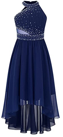 Alvivi Enfant Filles Robe De Mariage Demoiselle d'honneur Robe De Soirée Cérémonie Baptême Mousseline Robes De Baptême Communion Anniversaire 5-16 Ans