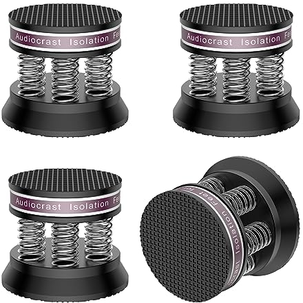 Brollitest 4 Stück HiFi Absorber Füße,Feder High End Lautsprecher Füße 38.5mm×43mm Dämpfer Shock Absorber für Lautsprecher,subwoofer füße