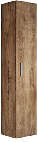 Badezimmer Badschrank Pluto 150cm Braun Eiche - Regal Schrank Hochschrank Schrank Möbel