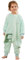 COOKY.D Unisexe Bébé Garçons Filles Flanelle Manches Longues Sacs De Couchage avec Les Pieds Tout-Petits Filles Triple Fermeture Éclair Bande Dessinée Couverture Portable,Vert 5-6 Ans