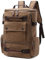DORRISO Vintage Canvas Rucksack Herren Groß Schulrucksack 17.3 Zoll Laptop Tasche mit Griff Wanderrucksack Reisen Camping College Arbeit Schule Elegant Herren Leinwand Tagesrucksack Braun