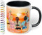 Keramik-Tasse für beste Freundinnen „Drei Freundinnen am Strand“ – 330ml Kaffeetasse personalisiert mit Namen & Aussehen - BFF best friends - Geschenke Geburtstag Weihnachten (Schwarz)
