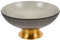 Operitacx Food Containers Glass Fruit Bowls Gold Pedestal Stripe Fruit Baskets Kitchen Counter Organizer Small Decorative Pedestal Bowl for Table Decor 6inch Display Stand