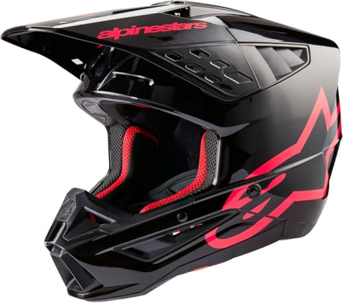 Alpinestars S-M5 Corp 2024 Motocross Helm, schwarz/pink, XL (61/62)