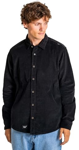 Reell Strike Shirt Herren – Kurzarmhemd mit Waffel-Struktur – Button-Down Hemd aus Baumwoll-Mix – Relaxed Fit Kurzarm-Shirt für Männer