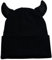 MISUVRSE Horn Teufel Hut Frauen Halloween Gestrickte Bunte Bild Requisiten Y2K-GIRL Hut Mit Gehäkelten Engel Horn Teufel Ohr Beanie, Schwarz