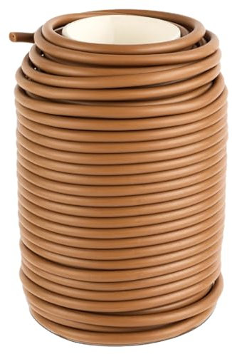 curfair Bridas para plantas de uso al aire libre, 1 rollo de alambre suave y flexible para jardín, fijación de plantas trepadoras, jardinería, marrón oscuro