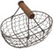 DEARMAMY Eierkorb Zum Sammeln Frischer Eier Bauernhaus-Eierkorb Aus Metalldraht Vintage-Stil Eiersammelkorb Obstkorb Brotkorb Kartoffel-Aufbewahrungskorb Mit Griff