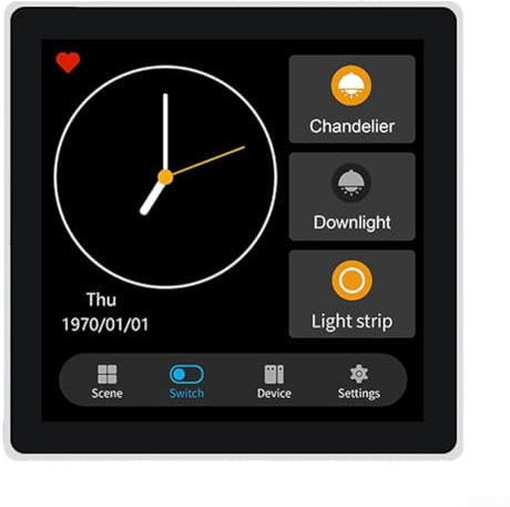 Smart Home WLAN Touch Control Panel Für Tuya, WiFi Smart Schalter Home Control Switch Panel, Home Multiple Smarthome Thermostat Smart Scene Wandschalter Für Zigbee für Lichtschalter,Thermostate usw.