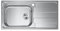 EVHOC Lavello Cucina Sopratop AURA M, 1 Vasca a Sinistra con Gocciolatoio, Lavandino in Acciaio Inox con Finitura Satinata, Piletta Inclusa, Made in Italy, 100 x 50 cm