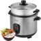 Cuociriso, multicooker, 1,5 litri, inserto per cottura a vapore, fornello per riso, 500 Watt, in alluminio, funzione di spegnimento automatico, misurino, funzione di mantenimento del calore, pentola