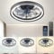 Deckenventilator Mit Beleuchtung Leise Dimmbar 72W Lampe Mit Ventilator LED Deckenlampe Mit Ventilator Mit Fernbedienung 3 Farbtemperatur 6 Speed Deckenventilatoren Für Schlafzimmer Wohnzimmer Schwarz
