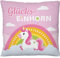 Gruss & CO Plüschkissen mit Motiv Einhorn | Zierkissen, 25 cm x 25 cm, 100% Polyester | Geschenk, Silvster, Weihnachten, Dekoartikel | 70242
