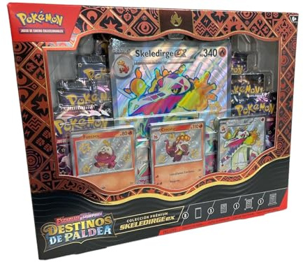 BANDAI Pokémon TCG: SV4 5 Premium Collection Assort Scarlet & Purple Fates Of Paldea (Spanish), Exquisite Art, Infinite Strategy, PC50474 Multicolor