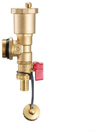 Collecteur de chauffage au sol - Vanne de vidange automatique pour chauffage au sol en cuivre - Rouge