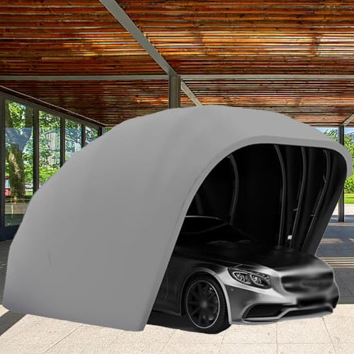 RNQZ Hochleistungs-Carport, einziehbarer Carport aus Edelstahl mit Fernbedienung, Faltbarer Autounterstand, Autoüberdachung im Freien für Autos,5.9 * 2.7 * 2.45M/19 * 8.8 * 8ft