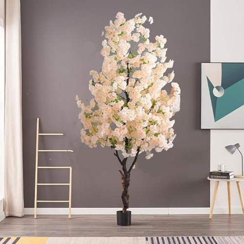 Künstliche Kirschbäume Für Den Innen- Und Außenbereich: Handgefertigter Natürlicher Künstlicher Kirschblütenbaum Im Freien Für Party, Hochzeit, Weihnachten, Zuhause, Büro, (Size:70cm,Color:Champagner)