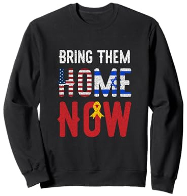 Bring Them Home Now Drapeau Israël USA Ruban Jaune Vintage Sweatshirt