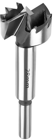 SUQIN Broca Forstner de 28mm Para Madera-Diámetro De 28mm Longitud 90mm Broca Fresadora Para Madera Con Eje Redondo Para Para Marcar y Taladrar Agujeros Para Bisagras