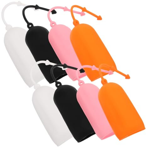 CANIGHT 8 Pezzi Manicotti Elastici in Silicone Per Bottiglie Viaggio A Sigillo Imbottigliamento Sicuro Pratico Trasporto Flaconi Di Lozione Shampoo Trucco Viaggio
