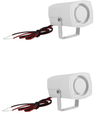 2 Stück Auto-Sirenenhupe, 110 dB DC 12 V Auto-Sirene, Fahrzeughupe, Warnsirene, Lautsprecher, Verstärker, Horn, kabelgebunden, Mini-Hupe, Sirene, lautes