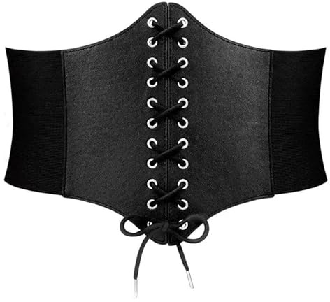 ARWIG Korsettgürtel, elastischer Gürtel für Damen, Piratenkostüm, Piratenkorsett für Erwachsene, Catwoman-Zubehör, Lederkorsettgürtel, Taillenkorsett für Cosplay, Pirat, Catwoman