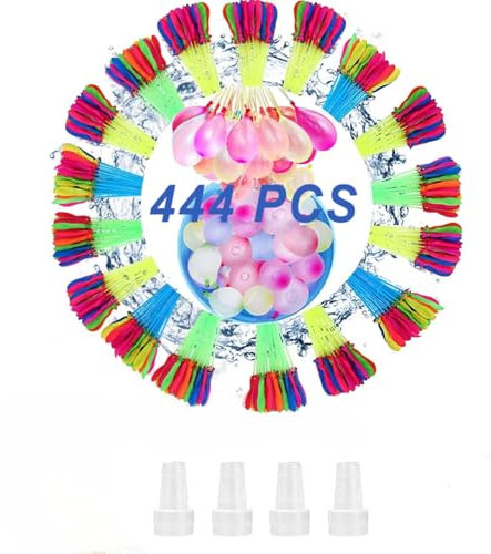 444 Globos de agua pequeños, autosellables globos de agua llenado rapido, bombas de agua, fiesta al aire libre jardin playa fiesta, juego de agua para niños