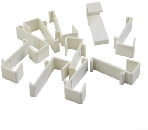 Lot de 10 supports de fixation pour store double sans perçage pour porte battante 17 mm