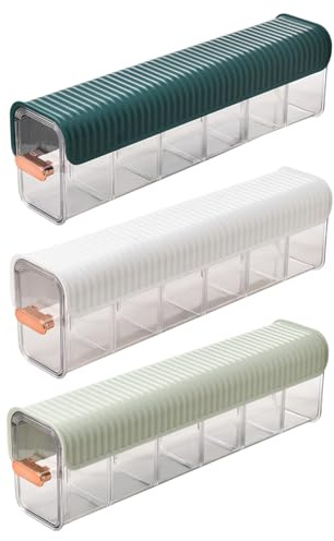 Underwear Drawer Organiser|Wall Mounted Underwear Storage Box 3Pcs Punch-Free 6-Grids Transparent Drawer Organiser Cabinet Wardrobe Sock Organizer for Bras Neck Ties Scarves