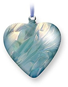 Nobile Glassware Mouth Blown March Birth Gem Heart 1692-17