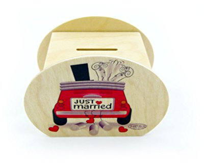 Spardose Hochzeit LxBxH 11,5x8,5x6,5 cm NEU Erzgebirge Sparschwein Tresor Holzdose