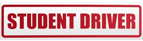 Kiwistar Student Driver Magnetschild Schild magnetisch - 20cm Rot - reflektierend - Magnetfolie für Auto PKW Kfz