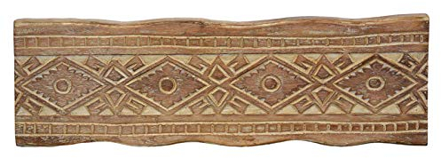 maDDma 1 Holz Wanddekoration Antik beschnitzt 60x20cm Echtholz Variante wählbar