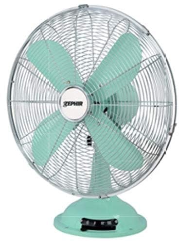 Zephir 0 - Ventilador de mesa Vintage-Pala 40 cm, 45 W, 240 V, celeste