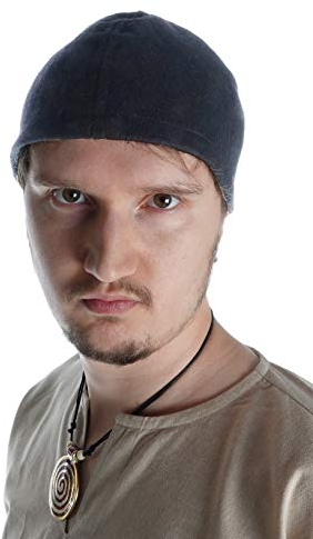 HEMAD Wikinger-Kappe Birka-Mütze Wollfilz Modell: Fafnir, Schwarz, XL