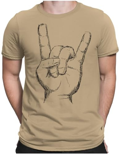 PAPAYANA - Heavy Metal Hand - Herren Fun T-Shirt - Regular Fit - S bis 4XL