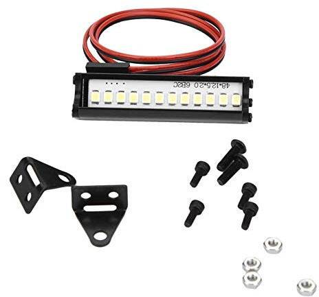 Tbest RC LED Lichtleiste, 55mm RC Crawler LED Lichtleiste LED Lampe 1:10 RC Autoteil für 90046 90048 SCX10