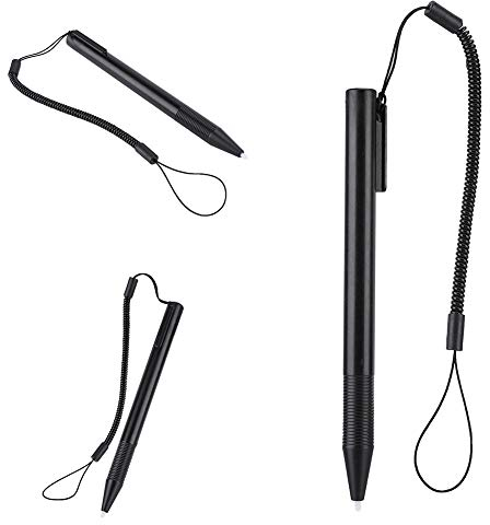 Touch Screen Pen BiuZi 1Pc ABS Tocco Nero Pennino Antigraffio Filo Resistenza Touch Screen Pennino Con Corda Molla For POS PDA Navigator