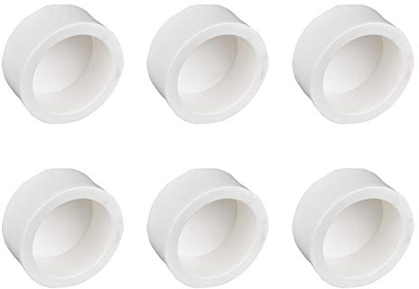 YOFASEN Coperture per tubi Bianca - Raccordo per tappo in PVC - Cappucci Terminali Esterni, 20mm, 6pezzi