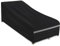 Dokon Housse Chaise Longue Jardin Extérieur Imperméable, Tissu Oxford 420D, Coupe-Vent, Anti-UV Housse de Protection Transat Bain de Soleil avec Grilles D'aération (200x75x40/70cm) - Noir