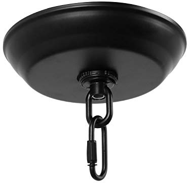 Giluta 5 Standard Light Canopy Kit with Maximum Fixture Weight of 40 Pounds Metal Ceiling Plate for Chandelier Pendant Lighting Flower Basket or DIY Projects, Black