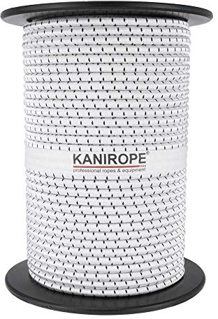 Kanirope® Gummiseil MONOSPAN PES 6mm 100m Weiß Expanderseil Spann Seil Spanner Spannseil Plane