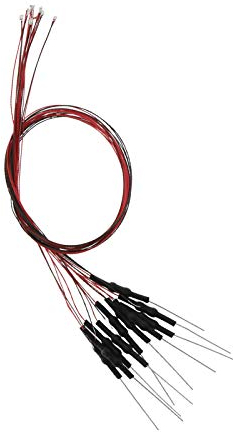 Evemodel 20 STK. Grün SMD LED Leuchtdioden Leuchtdioden Micro Litz Bauform 0603 mit Kabel 20cm 12V