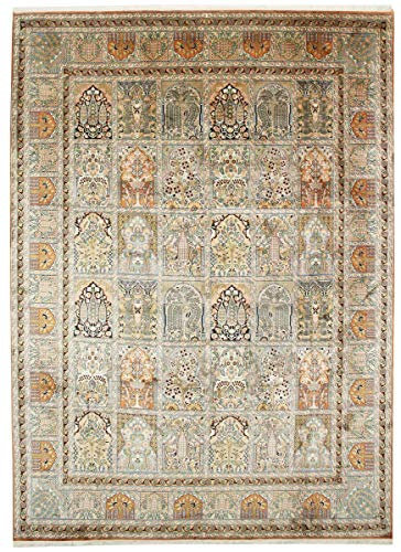 Nain Trading Kaschmir Seide 214x298 Handgeknüpft Orientteppich Teppich Seide Indien