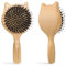 BESTOOL Cepillos de pelo de viaje pequeños para mujeres, hombres o niños, cepillo de pelo de cerdas de jabalí de madera para desenredar (Natural)