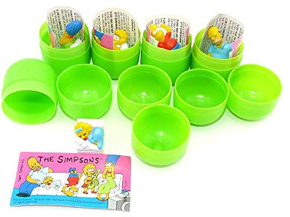 Kinder Überraschung Set Simspons auf dem Sofa noch in grüner original Kapsel mit Allen Zetteln