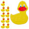10 x Badewannen Sticker Kinder, Tier-Design Ente, mit Saugnäpfen, Badesticker Wanne & Dusche, Anti Rutsch Pads, gelb