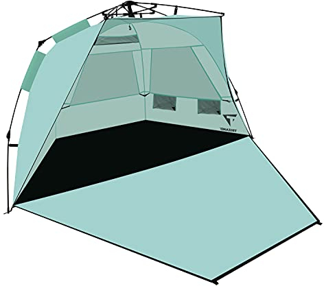 ISO TRADE Strandmuschel Strandzelt UV Schutz leicht Sonnenzelt 16158