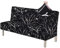 Jaotto Sofabezug Ohne Armlehne 2/3 Sitzer, Sofa Überwürfe Armlose Sofabettüberzug Elastische Stretch Spandex Waschbar, Sofaüberwurf Sofahusse für Clic Clac Klappcouch ohne Armlehnen,Schwarze Blume